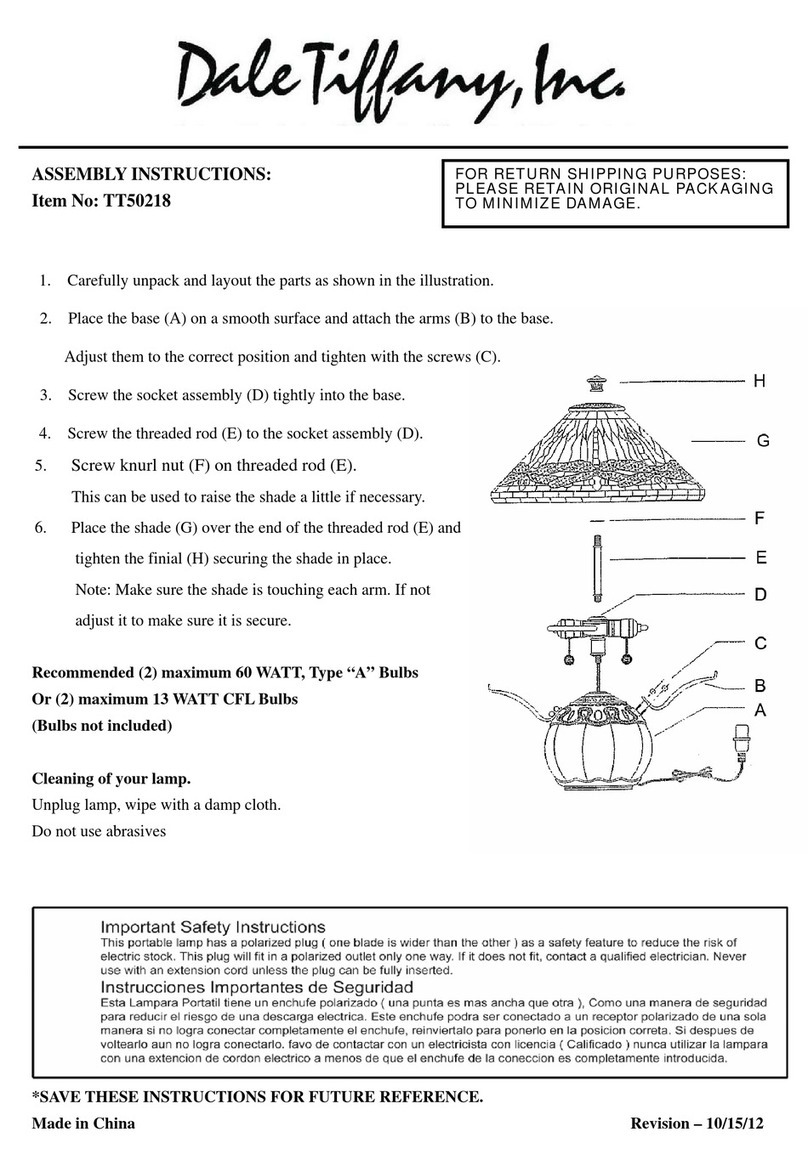 Dale Tiffany TT50218 Assembly instructions