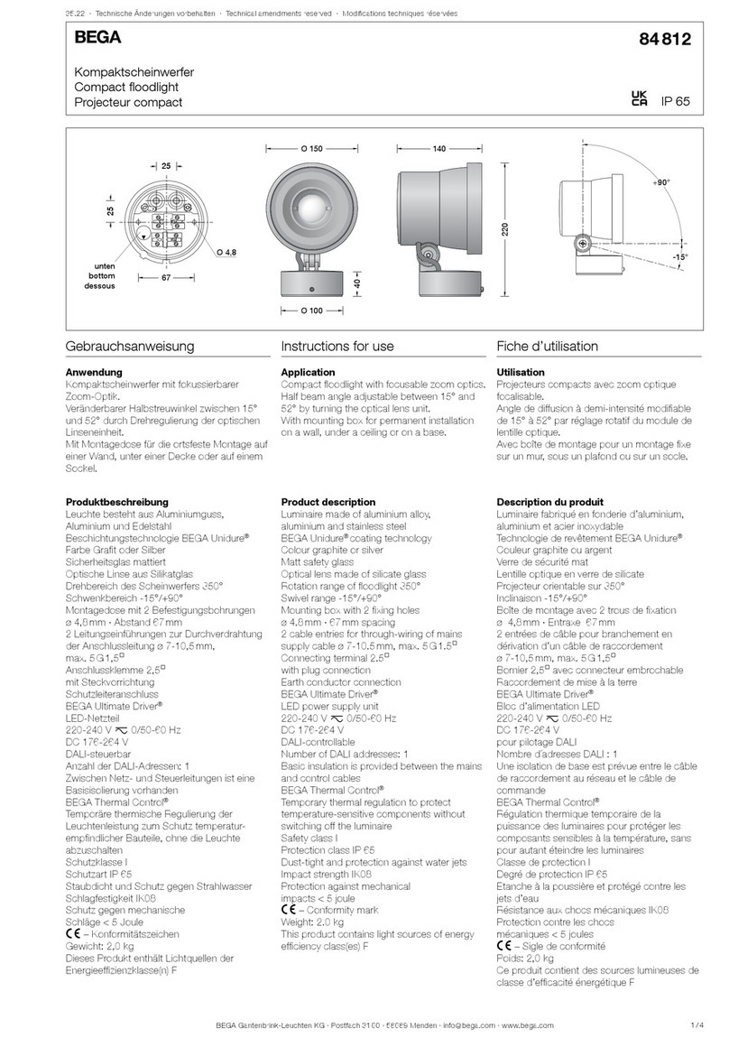 BEGA 84 812 User manual