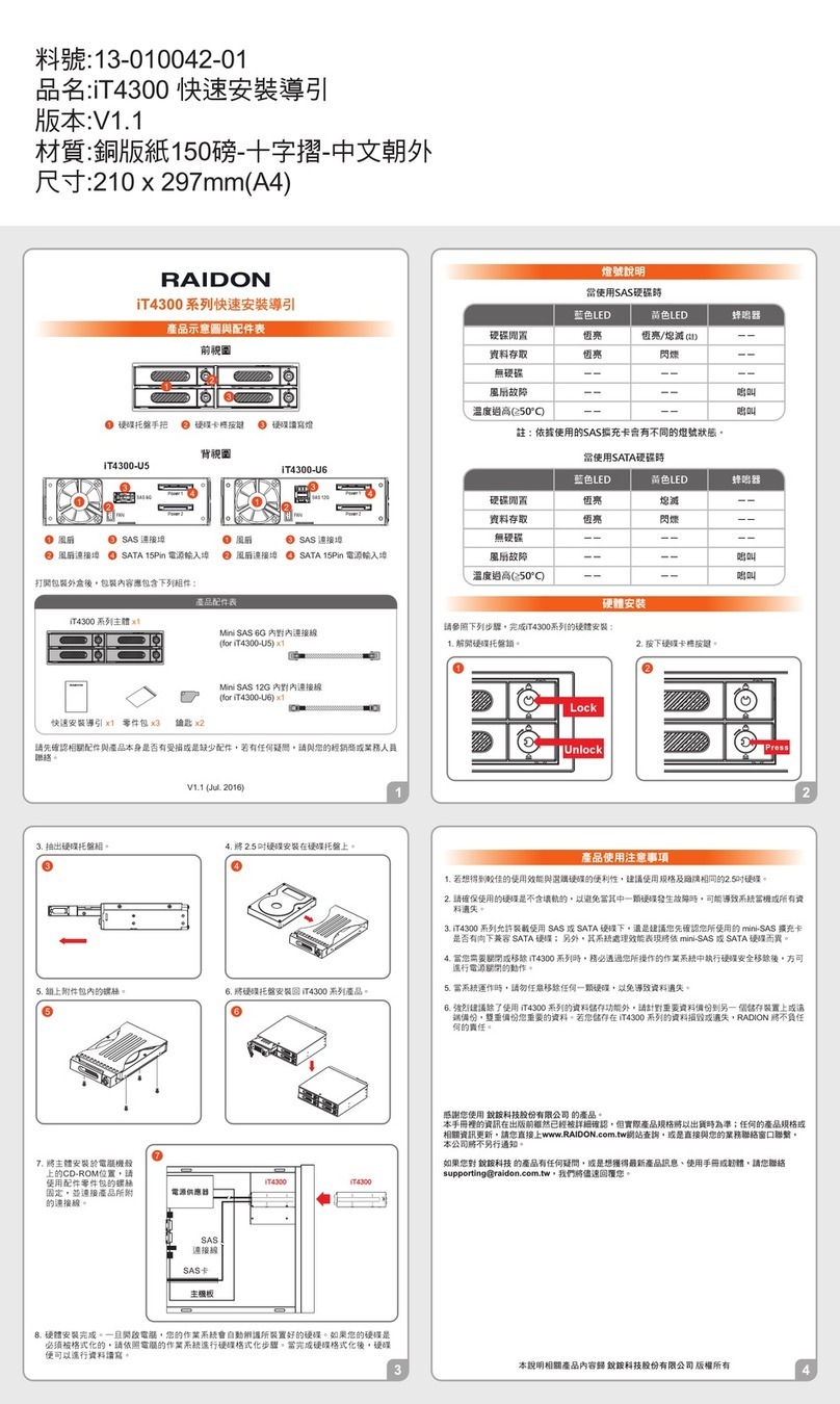 Raidon iT4300 Series User manual