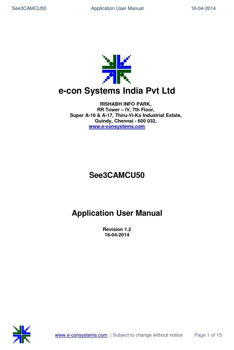 e-con Systems See3CAMCU50 User manual