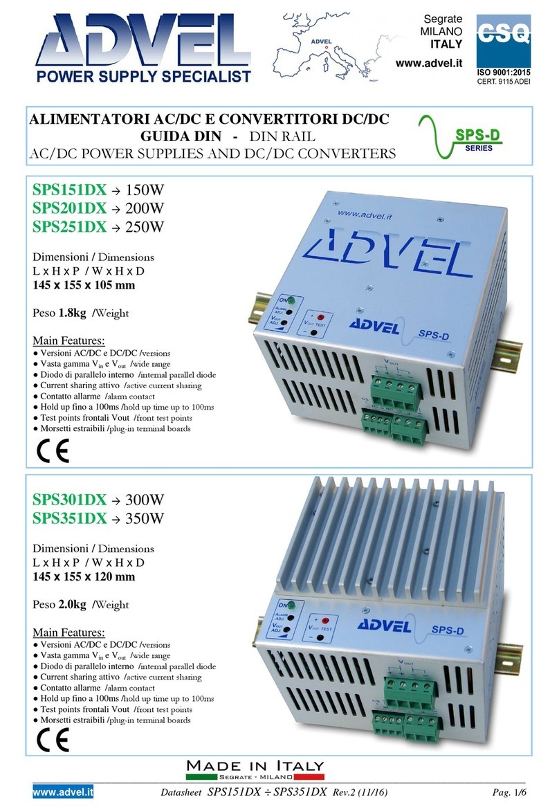 Advel SPS-D Series quick start guide