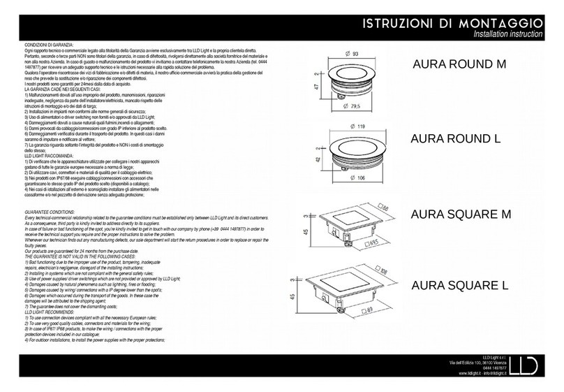 LLD AURA ROUND M Installation instruction