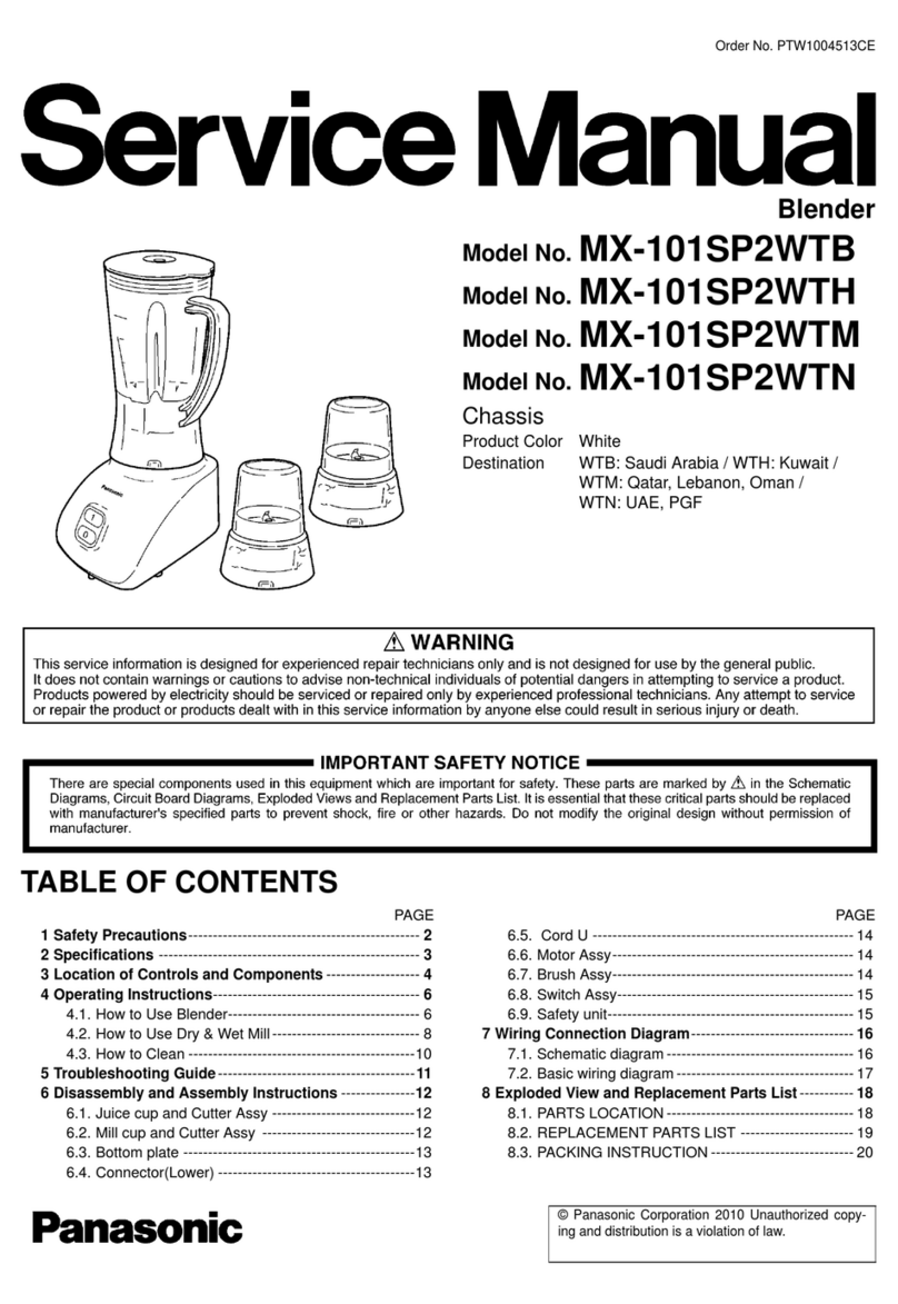 Panasonic MX-101SP2WTB User manual