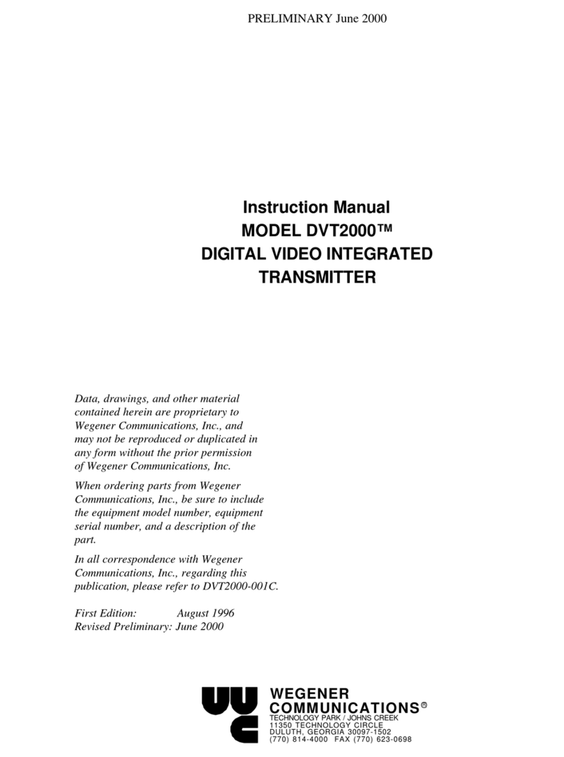 Wegener DVT2000 User manual