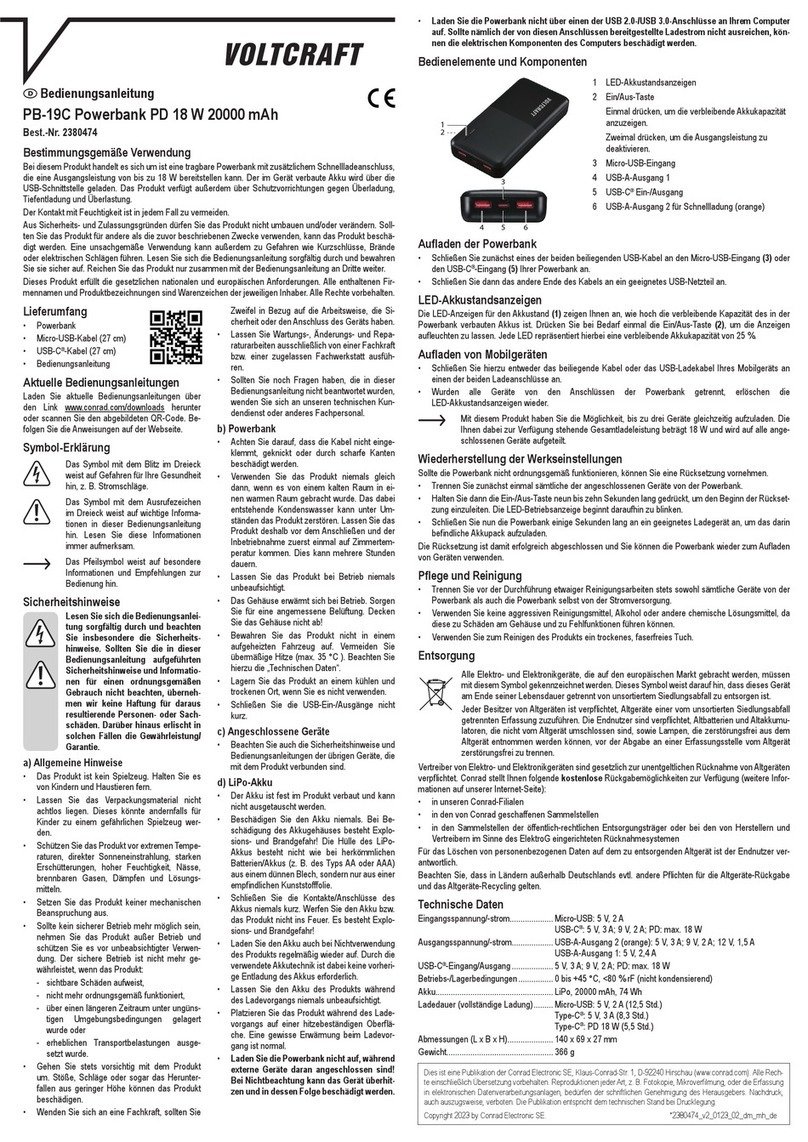 VOLTCRAFT PB-19C operating instructions