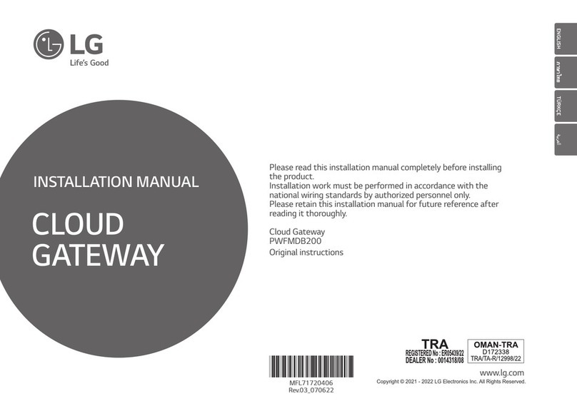 LG PWFMDB200 installation manual