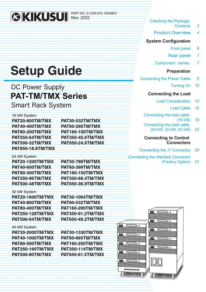 Kikusui PAT-TM Series Setup guide