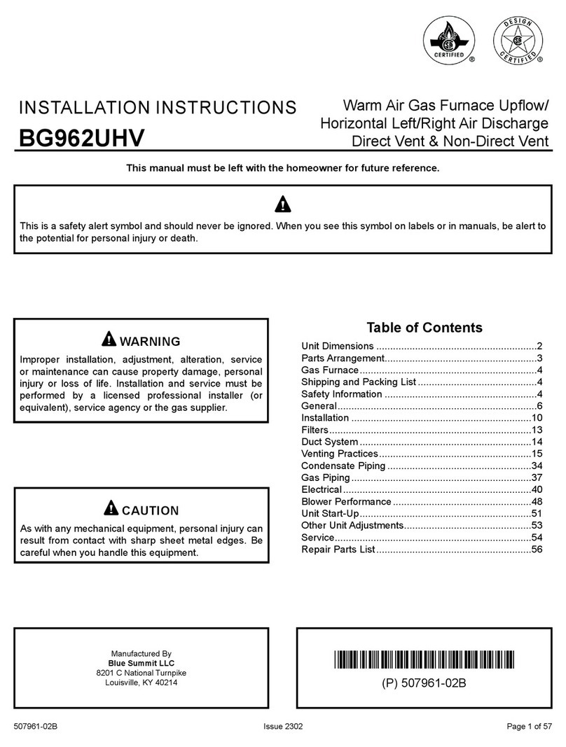 Blue Ridge BG962UHV installation instructions