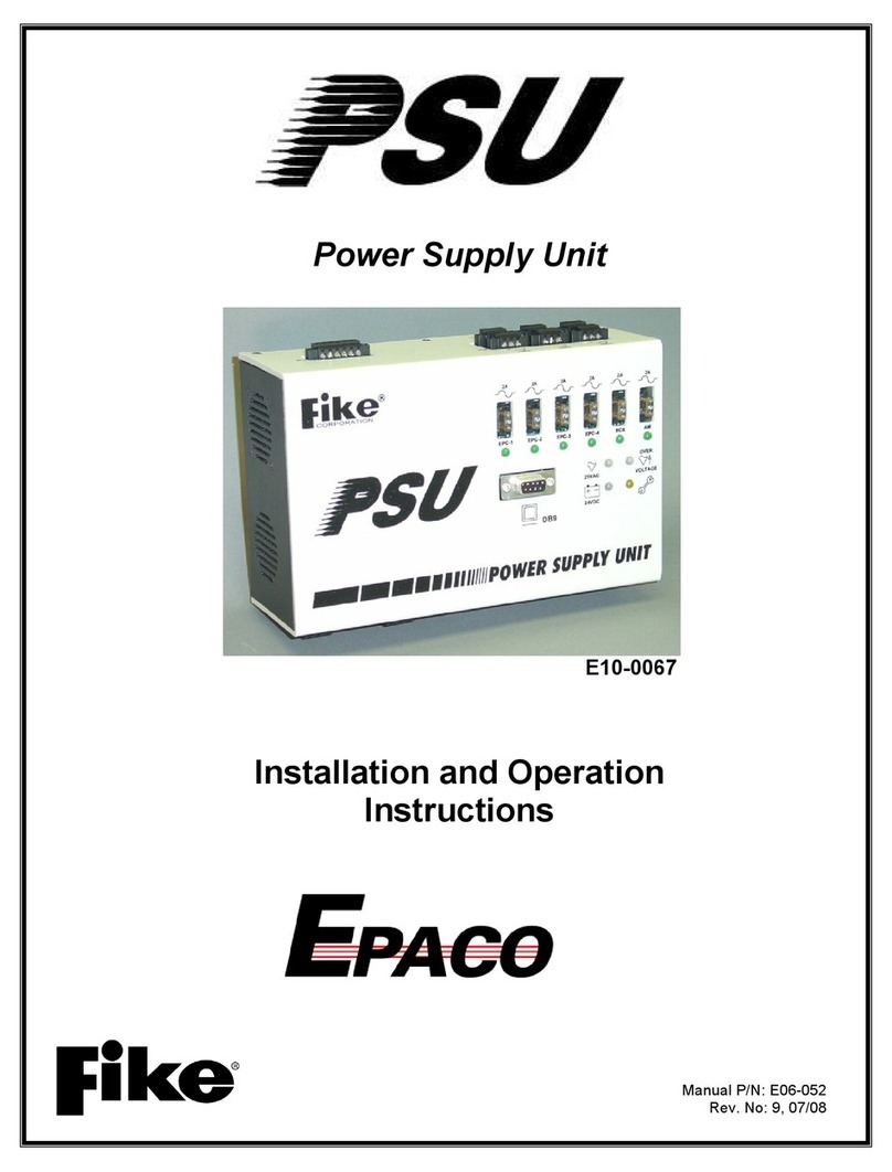 Fike EPACO PSU E10-0067 Installation and operation instruction