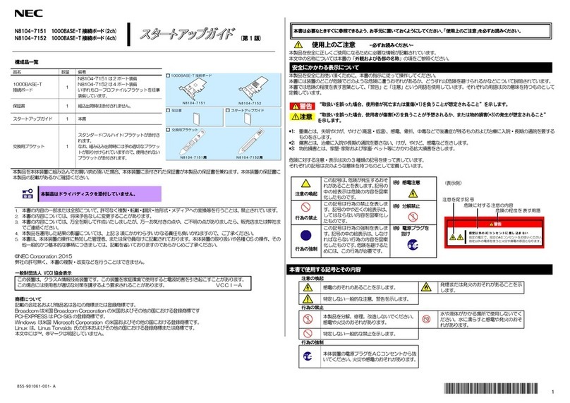 NEC N8104-7151 User guide
