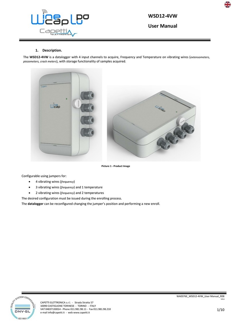 Capetti Elettronica WineCap WSD12-4VW user manual