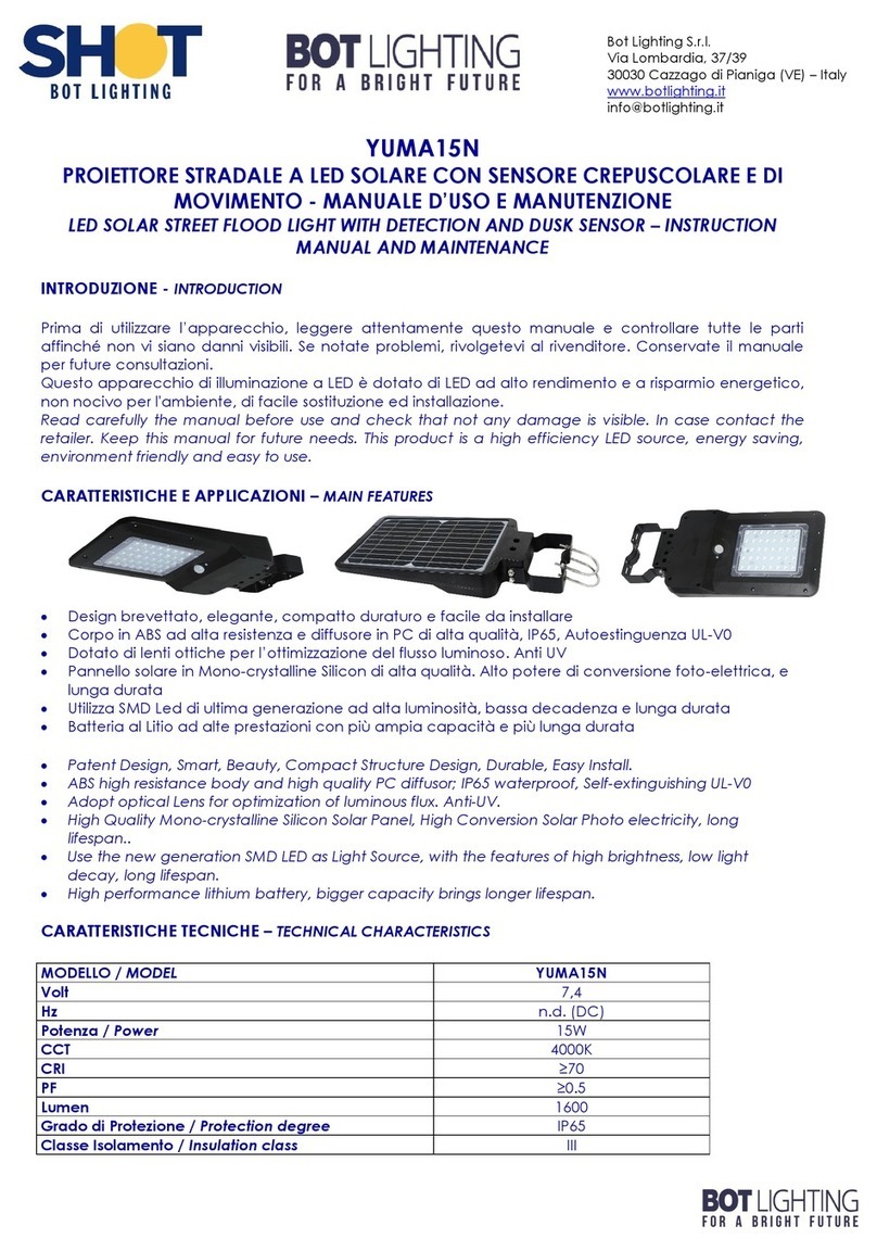 BOT LIGHTING Shot YUMA15N Guide