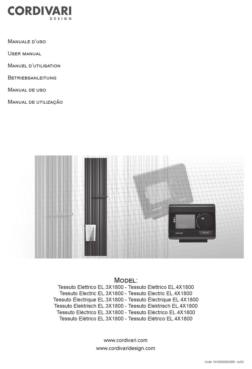 Cordivari Tessuto Elettrico EL.3X1800 user manual Cordivari Tessuto Elettrico EL.3X1800 user manual