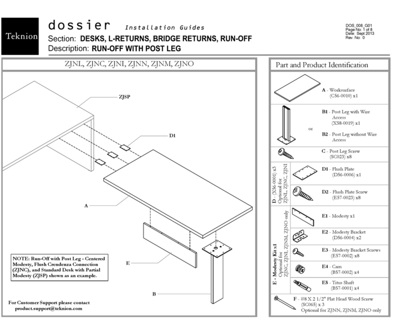 Teknion dossier ZJNL User manual
