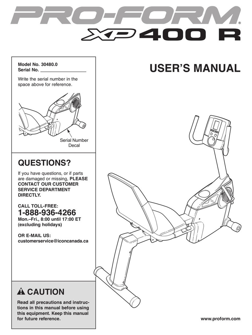 Pro-Form XP 400 R User manual Pro-Form XP 400 R User manual