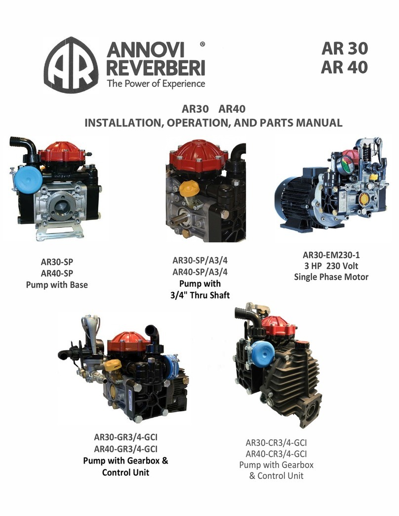 Annovi Reverberi AR 30 Series Installation, operation, and parts manual Annovi Reverberi AR 30 Series Installation, operation, and parts manual
