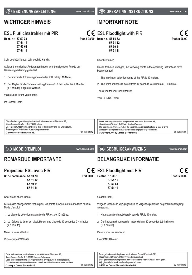 Conrad 57 50 73 operating instructions