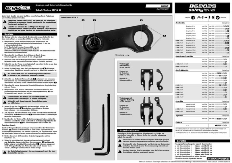 ERGOTEC SEPIA XL Assembly and safety instructions