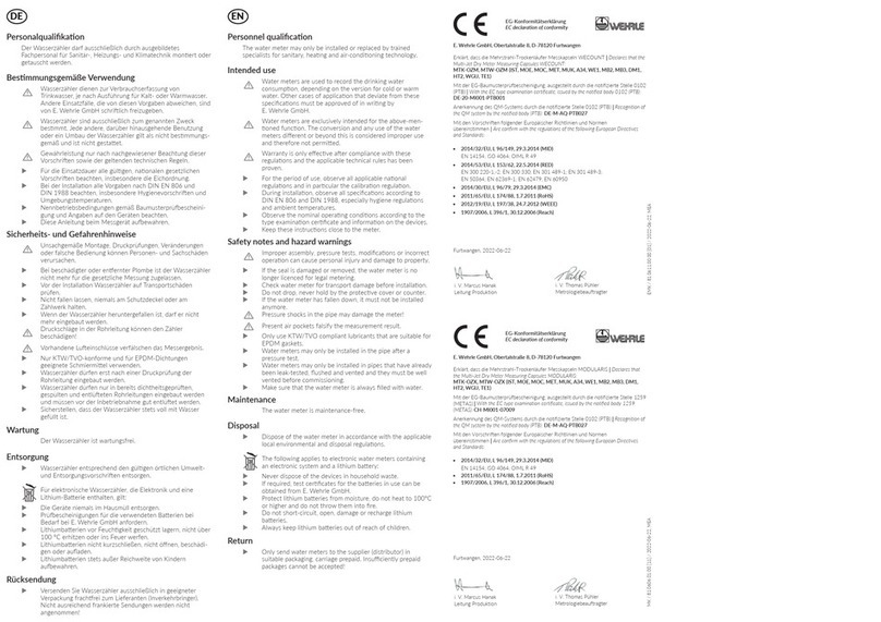 WEHRLE WECOUNT MTK-OZM User manual