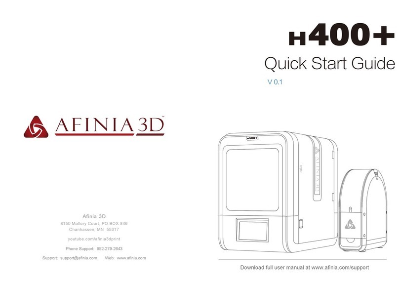 Afinia 3D H400+ quick start guide