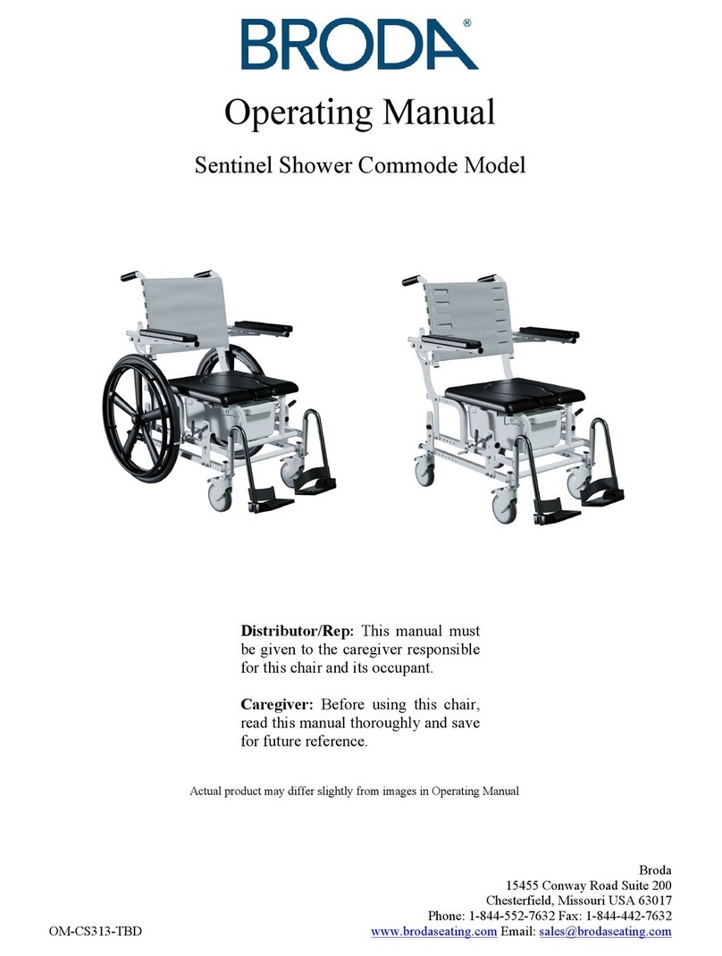 broda Sentinel Shower Commode operating manual