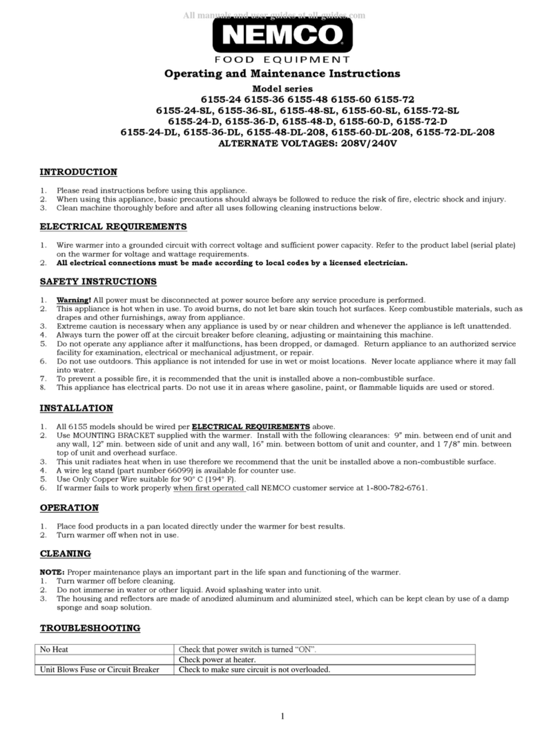 Nemco 6155-24 Operating and maintenance instructions Nemco 6155-24 Operating and maintenance instructions