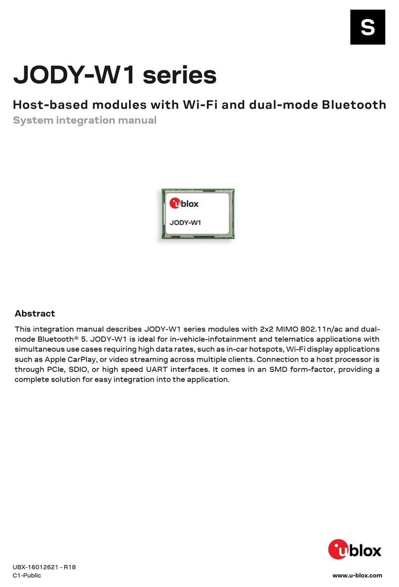 Ublox JODY-W1 Series System integration manual