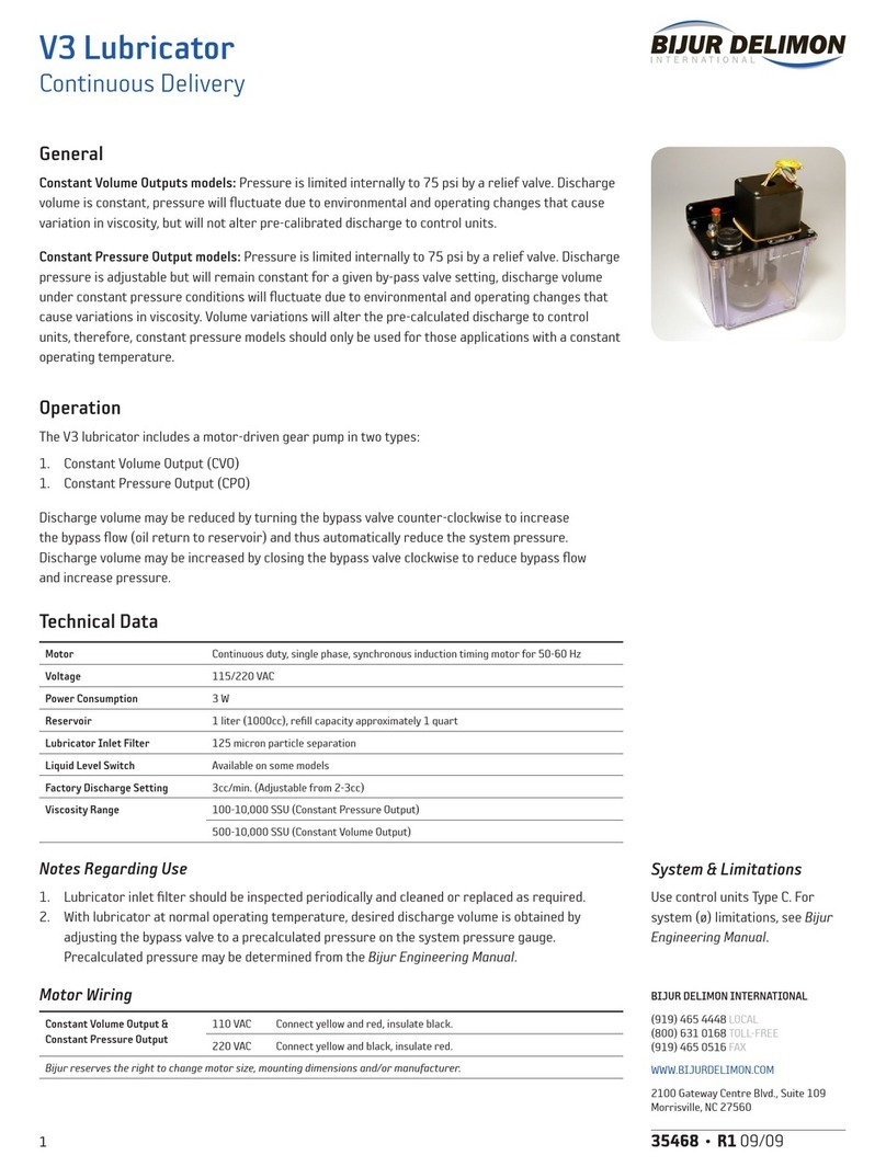Bijur Delimon V3 User manual