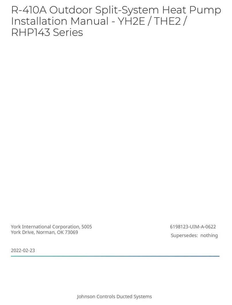 Johnson Controls RHP143 Series User manual