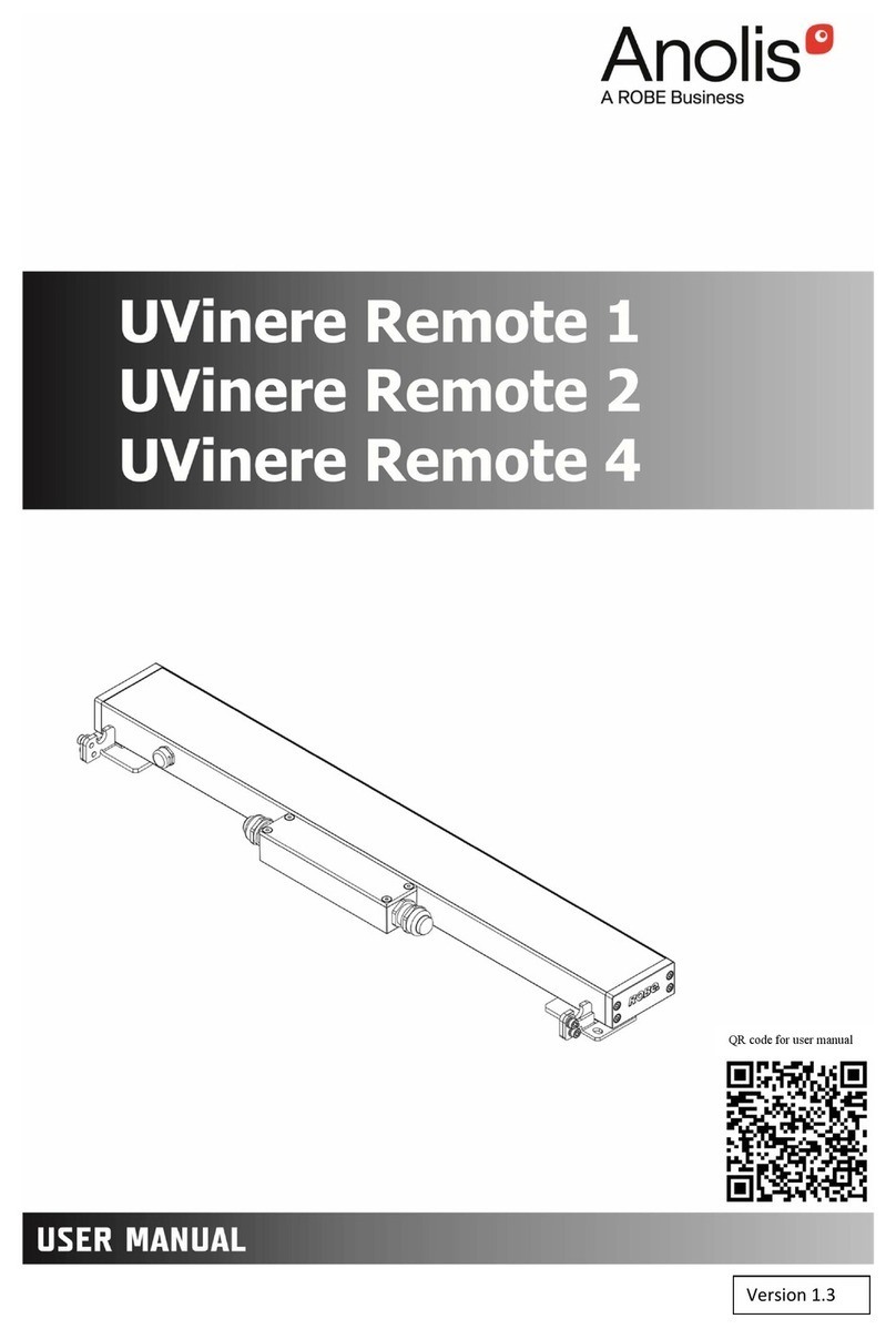 Robe Anolis UVinere Remote 1 User manual Robe Anolis UVinere Remote 1 User manual