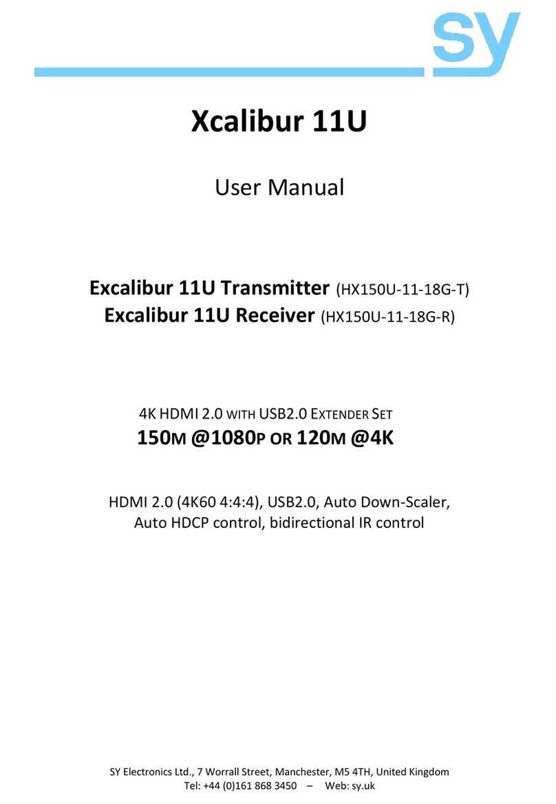 SY Electronics Xcalibur 11U user manual