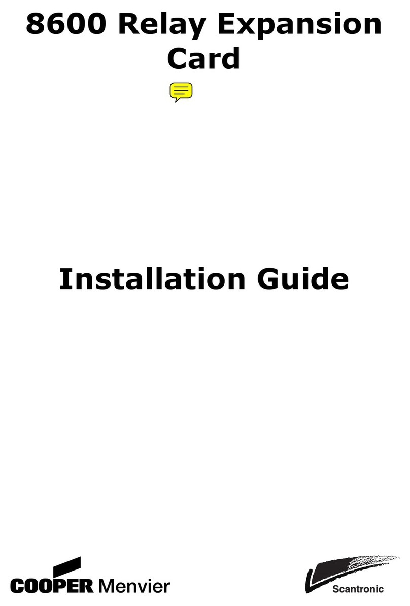 Cooper Scantronic 8600 installation guide