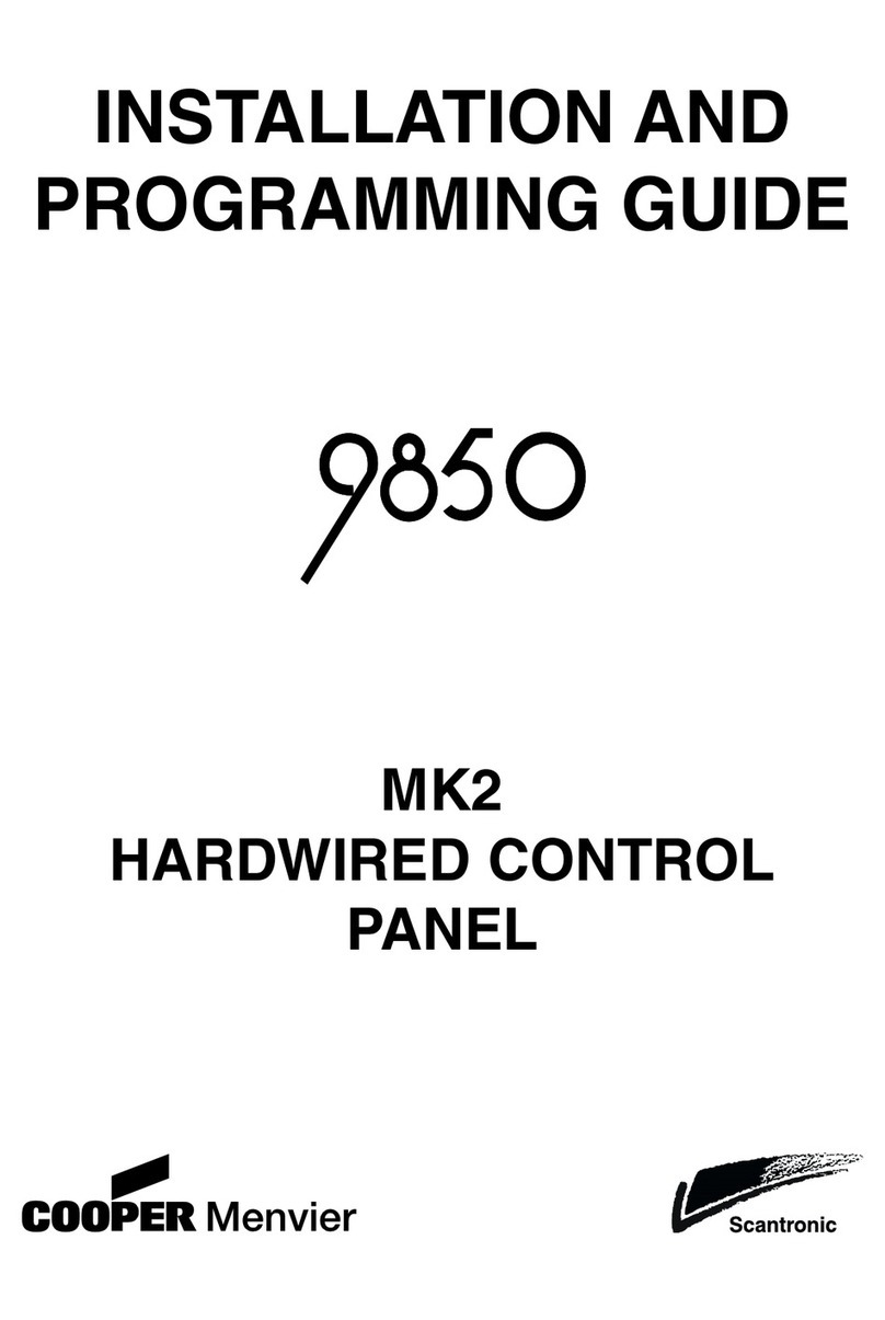 Cooper Scantronic 9850 Installation guide