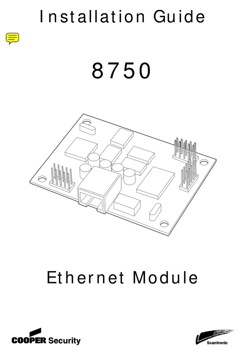 Cooper Scantronic 8750 installation guide