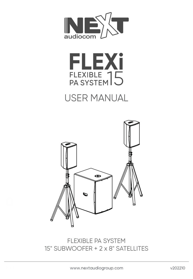 next audiocom FLEXi 15 user manual