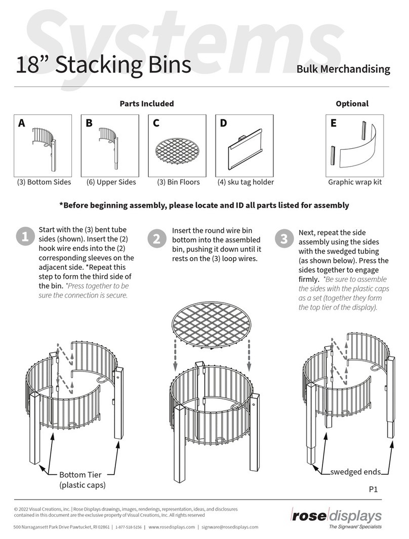 ROSE DISPLAYS 18" Stacking Bin Assembly instructions ROSE DISPLAYS 18" Stacking Bin Assembly instructions