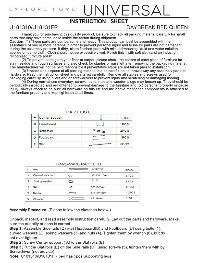 Universal Explore Home DAYBREAK 8181310 User manual