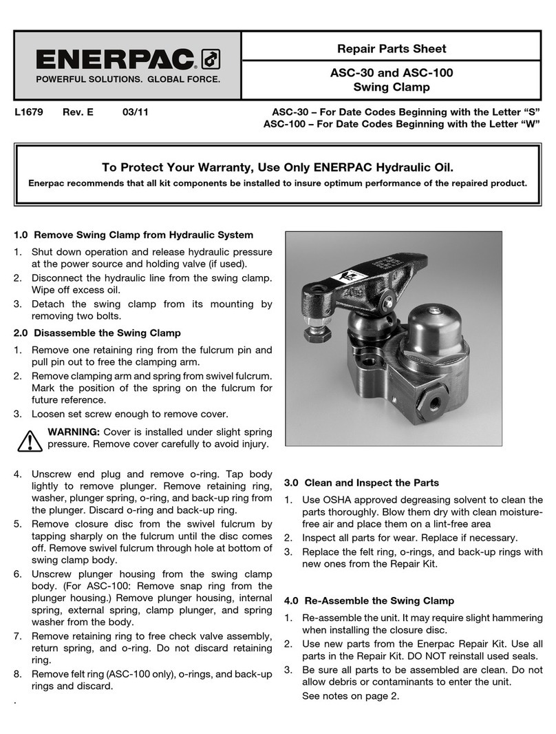 Enerpac ASC-30 Repair Parts Sheet