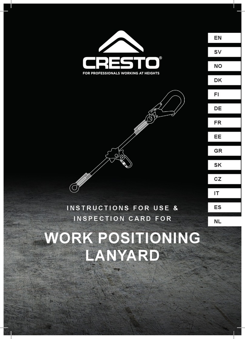 CRESTO WORK POSITIONING LANYARD Instructions for use
