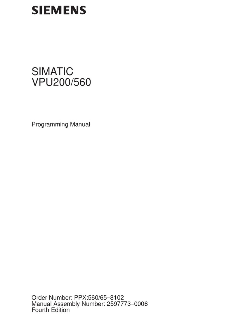 Siemens SIMATIC VPU200/560 Owner's manual