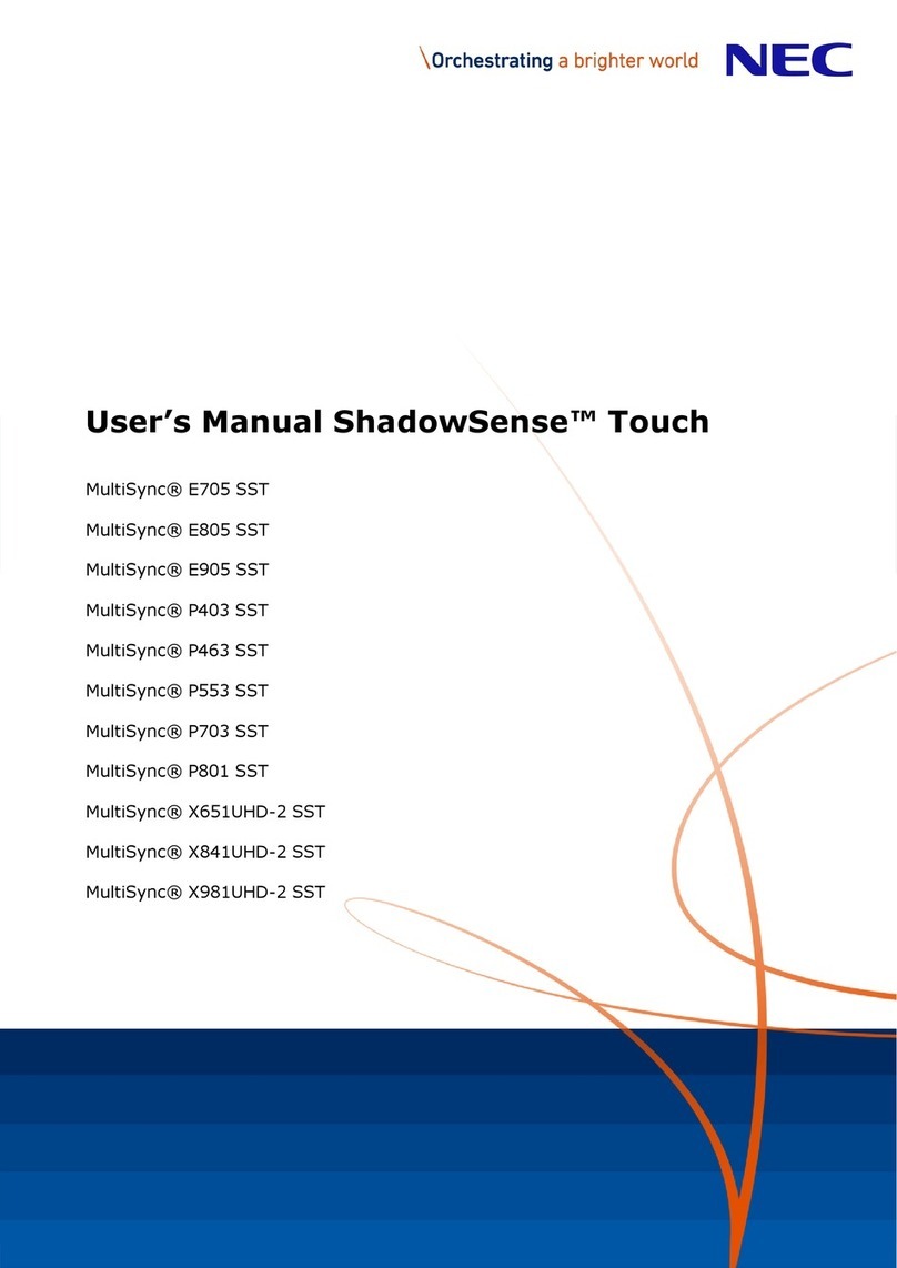 NEC MultiSync E705 SST User manual