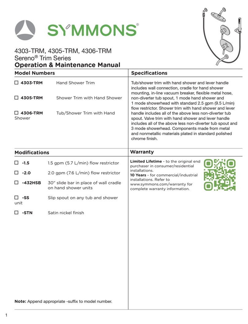 Symmons Sereno 4303-TRM Manual
