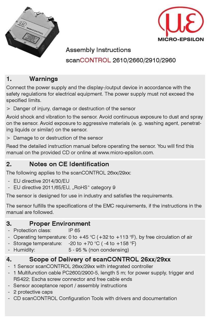 MICRO-EPSILON scanCONTROL 2910 User manual