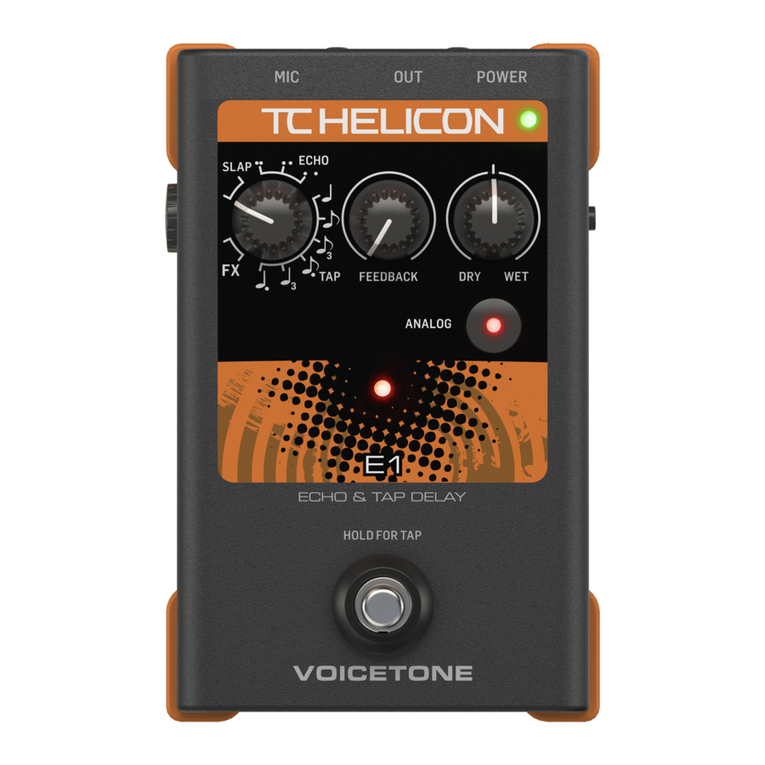 TC-Helicon VoiceTone E1 User manual TC-Helicon VoiceTone E1 User manual