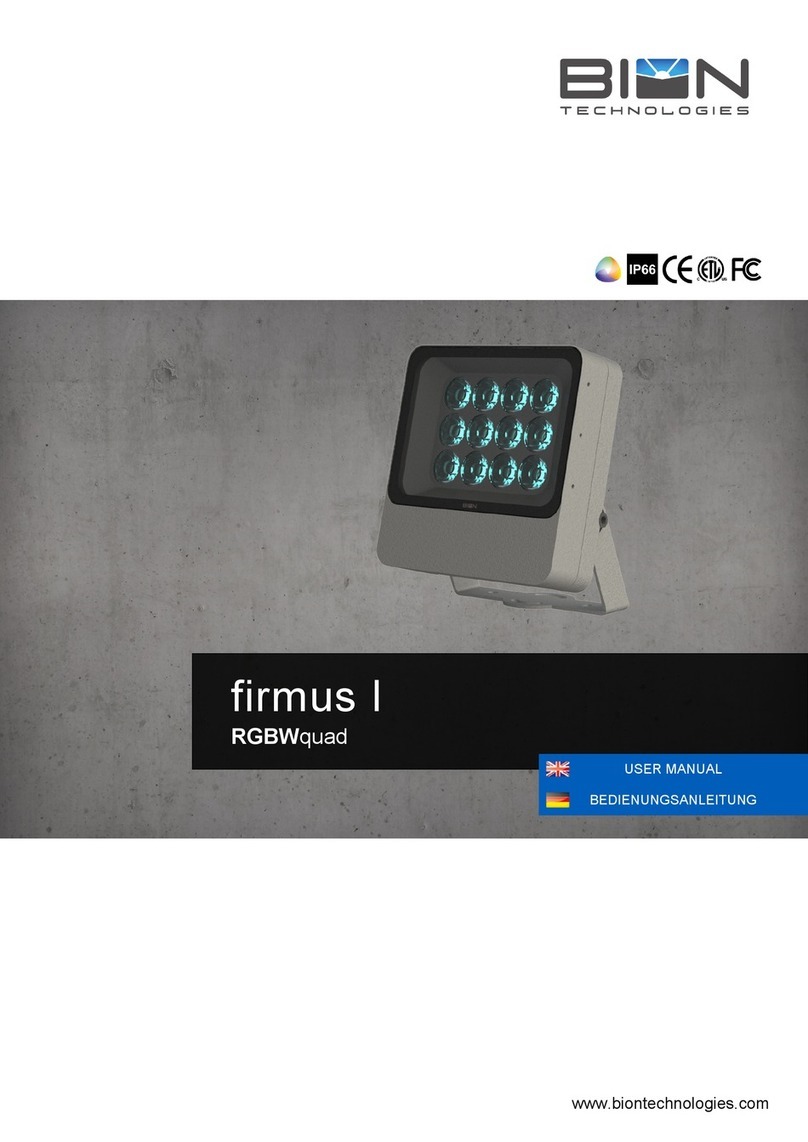 BION TECHNOLOGIES firmus l RGBWquad user manual