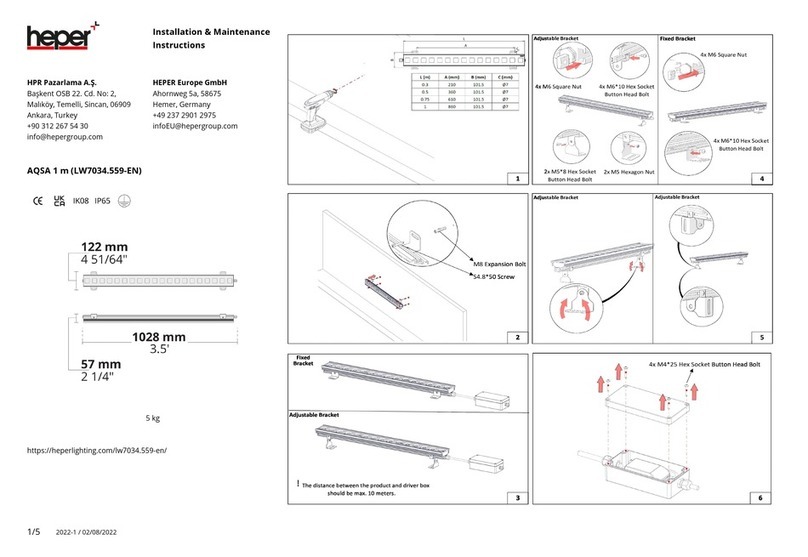 HEPER AQSA 1 m Installation and operating instructions