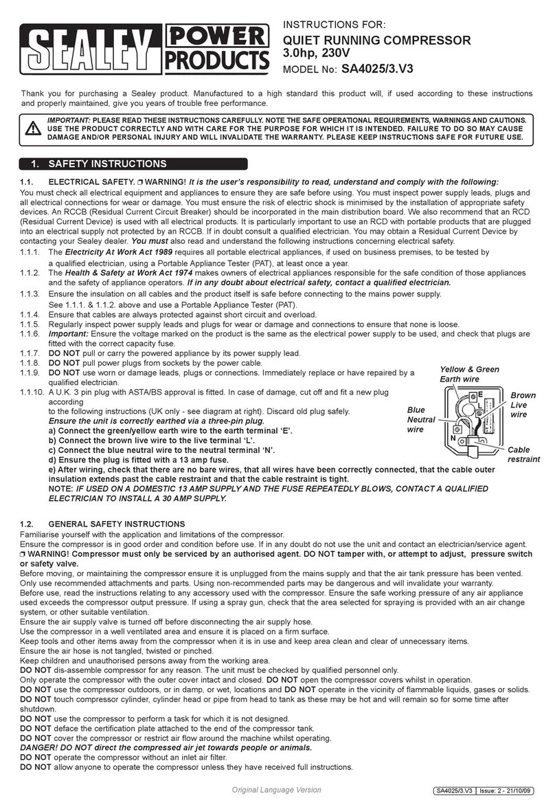 Sealey SA4025/3.V3 User manual