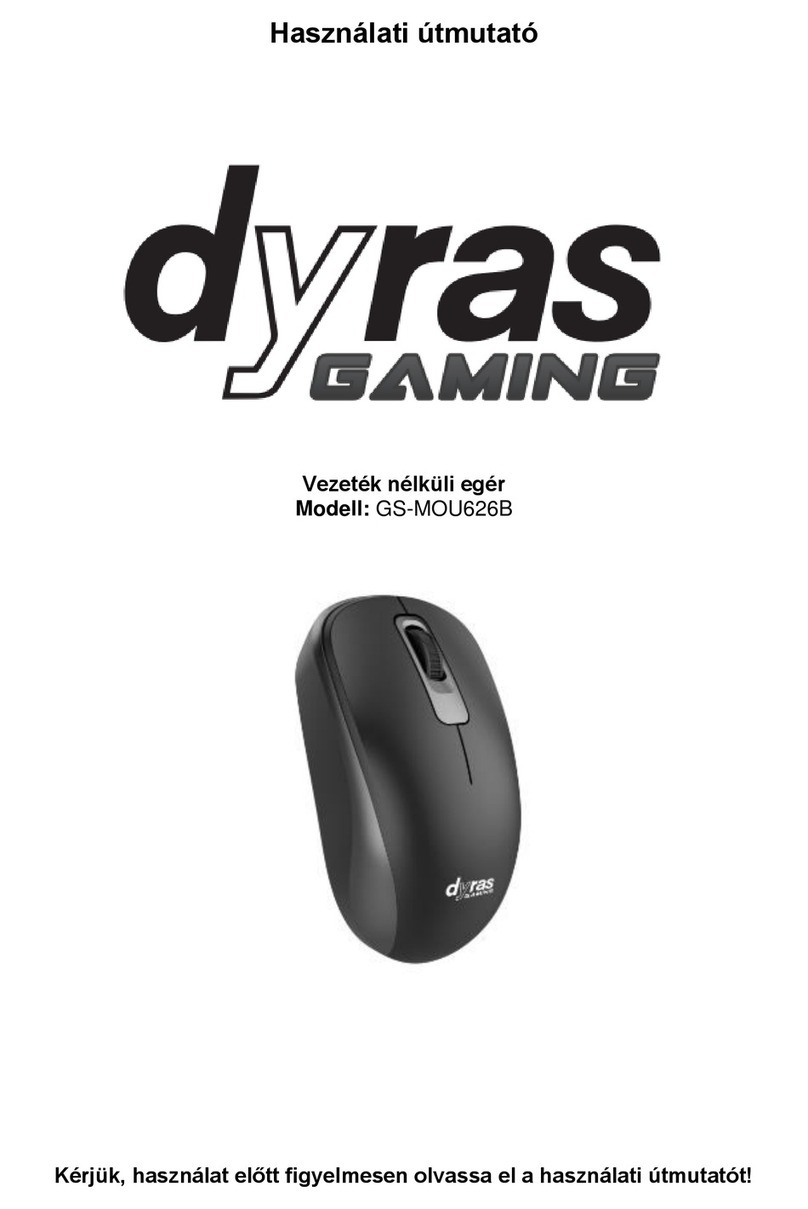 dyras GAMING GS-MOU626B instruction manual