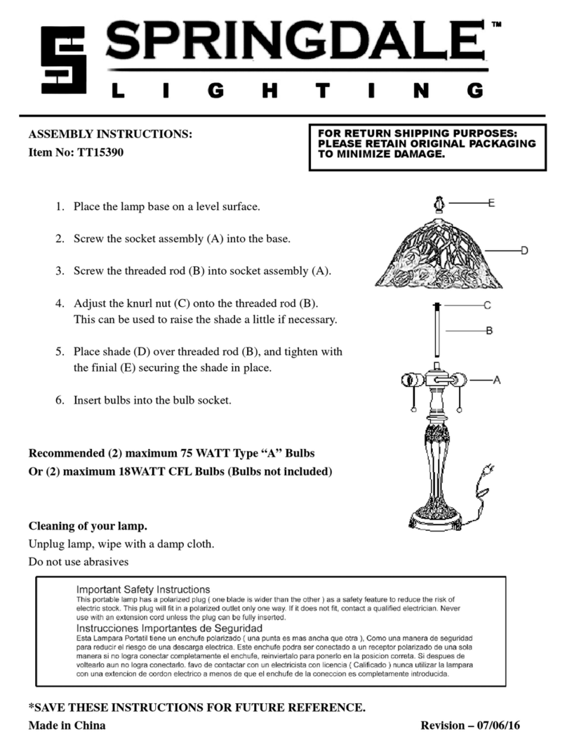 Springdale Lighting TT15390 User manual
