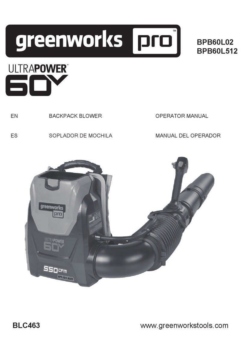 GreenWorks Pro ULTRAPOWER 60V BPB60L02 Operator's manual